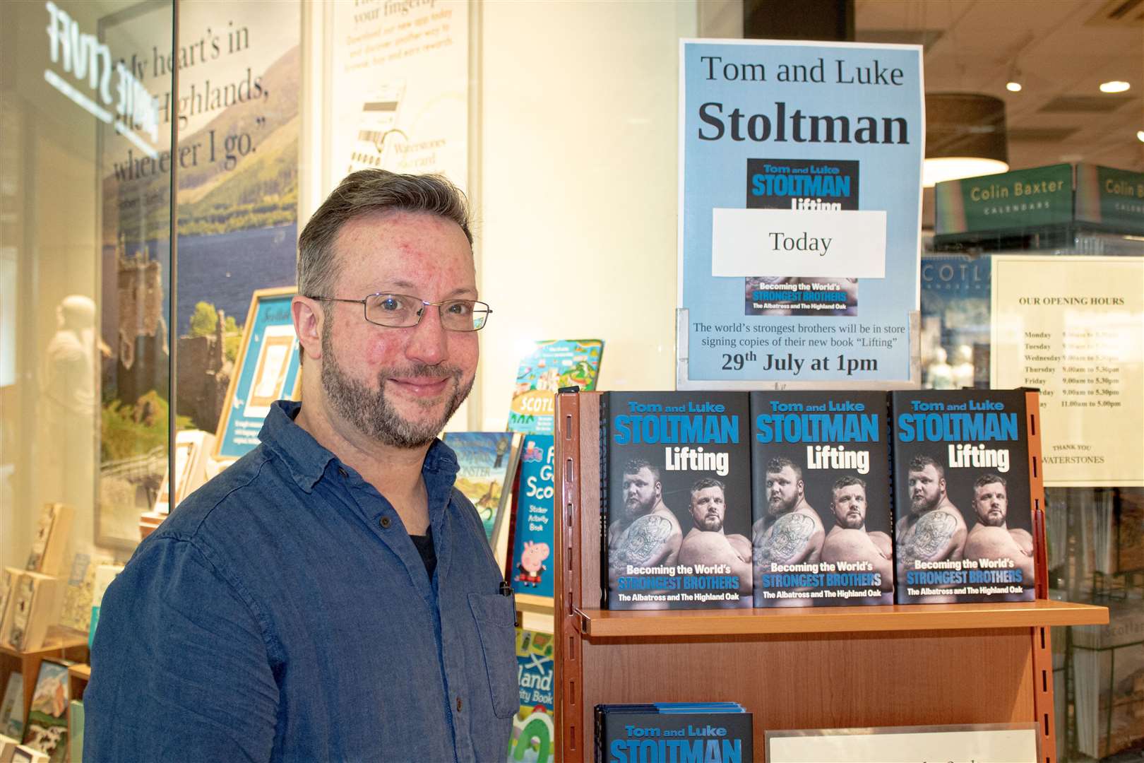Toby Ritty, shop manager of Waterstones Inverness. Photo: Niall Harkiss