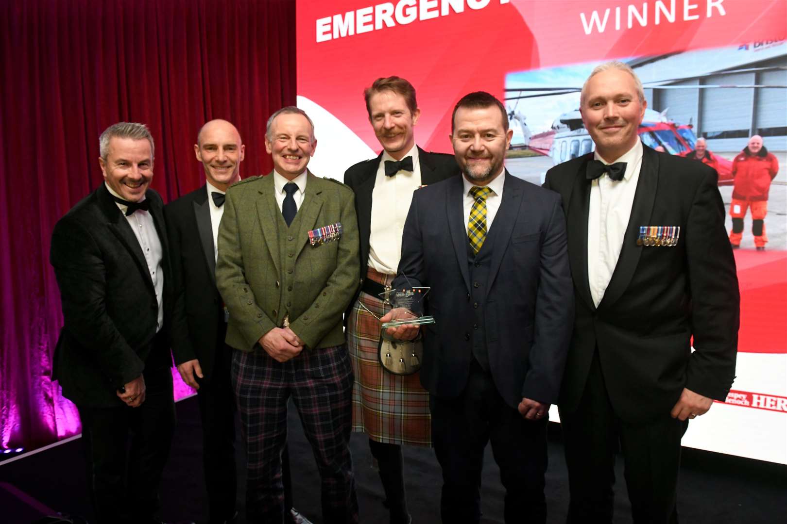 Rescue 151 won the emergency services/armed forces award 2023. The award was presented by Robert Thorburn of Openreach Scotland. Picture: James Mackenzie