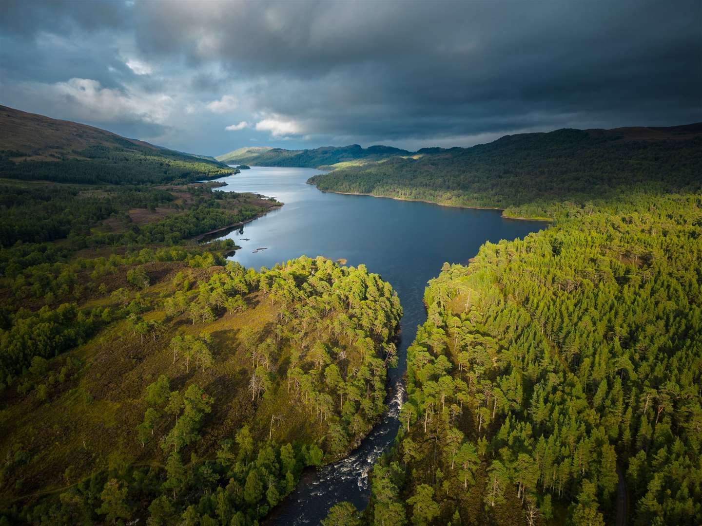 The river Affric running into Loch Beinn a Mheadhoin in Glen Affric. Picture: James Shooter.