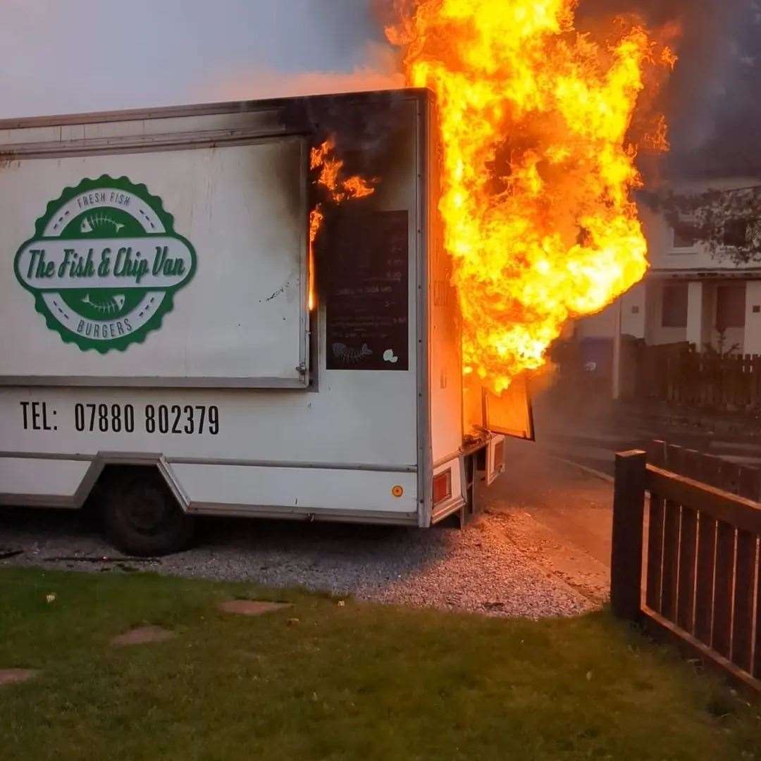 Owner Paul Burnside was at his home in Smithton when the van caught fire. Picture: Fish and Chip Van Facebook page.