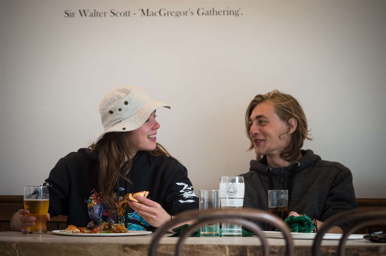 Ellen Winstanley and Will Hewlett at MacGregor's Bar. Picture: Callum Mackay.