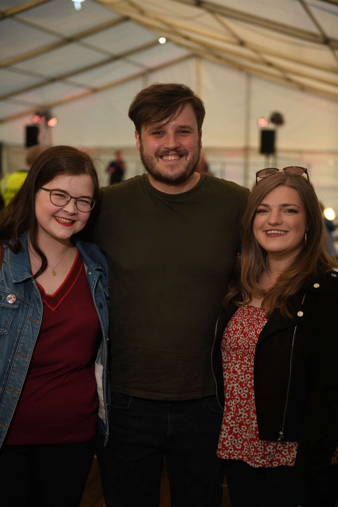 Inaugural Highland Beer, Gin & Whisky Festival 2022: Rachael McGregor, Connor and Kirsteen Meeks. Picture: James Mackenzie.