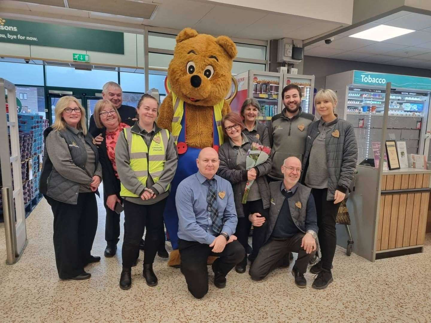 Morrisons staff welcomed the BID bears for the occasion.